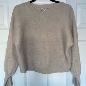 Pink Rose Cream Crew Neck Sweater